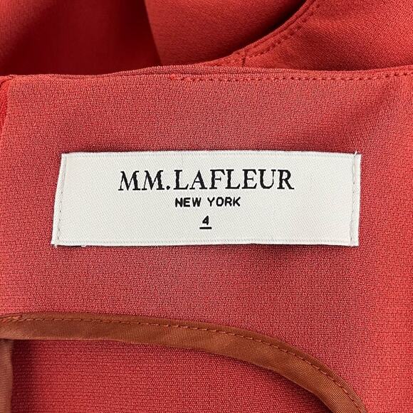 MM Lafleur The Sarah Dress Shift Career Professional Washable Size 4 Chili Flake - Picture 9 of 12